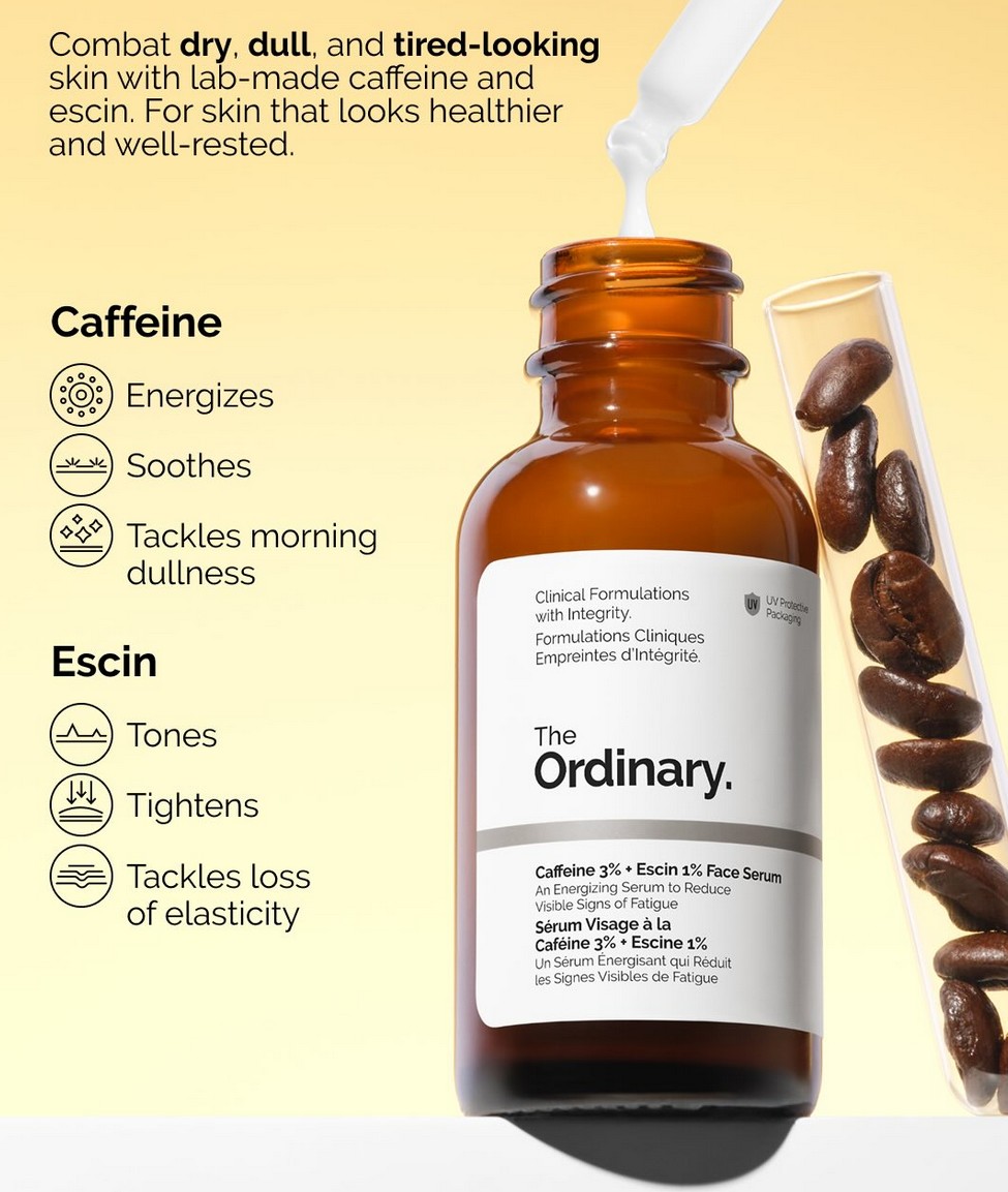 The Ordinary Caffeine 3% + Escin 1% Face Serum The Ordinary Caffeine 3% + Escin 1% Face Serum