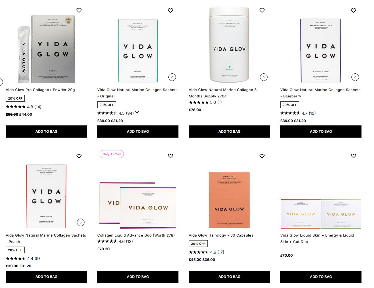 20% off Vida Glow at Cult Beauty 20% off Vida Glow at Cult Beauty
