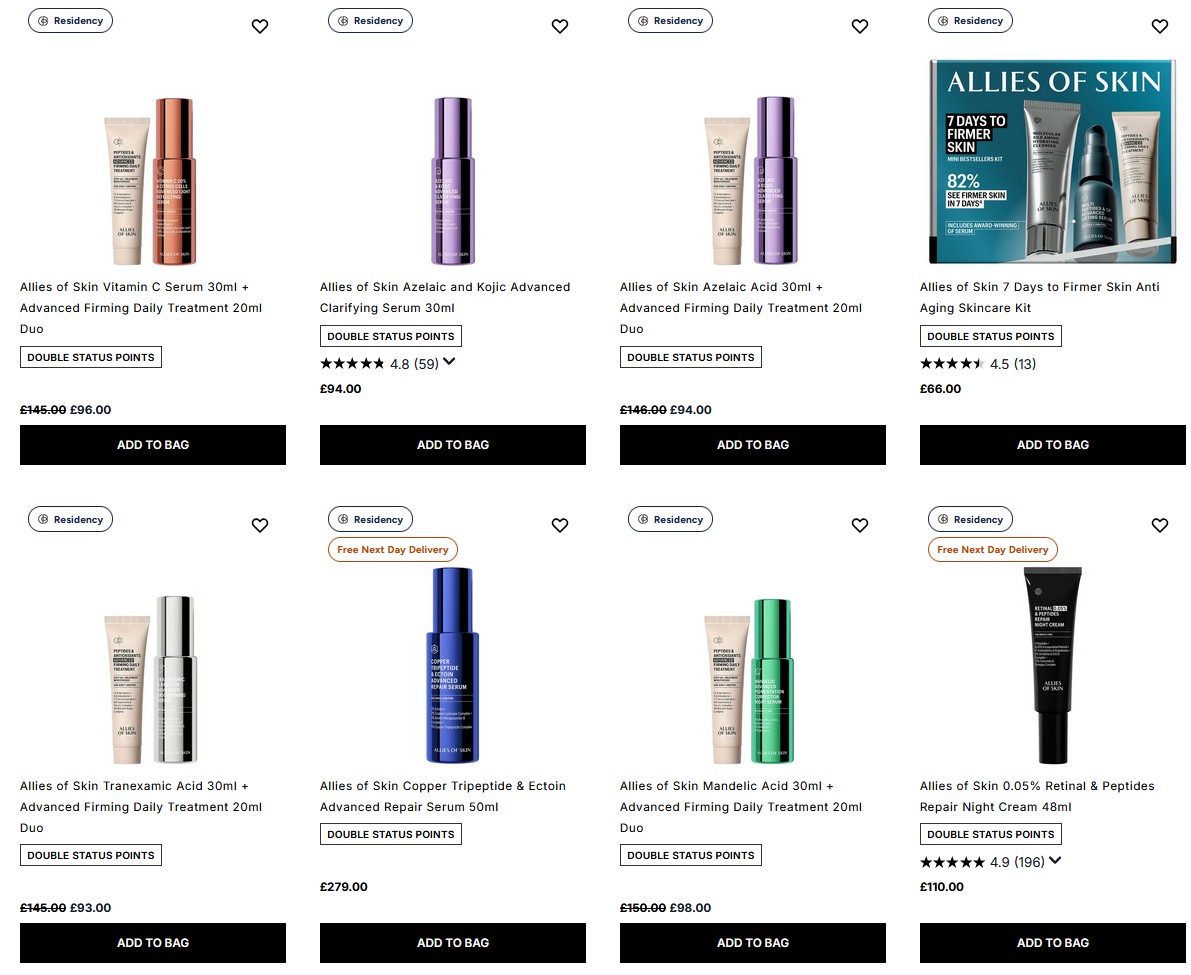 20% off Allies of Skin at Cult Beauty + Double Status Points 20% off Allies of Skin at Cult Beauty + Double Status Points