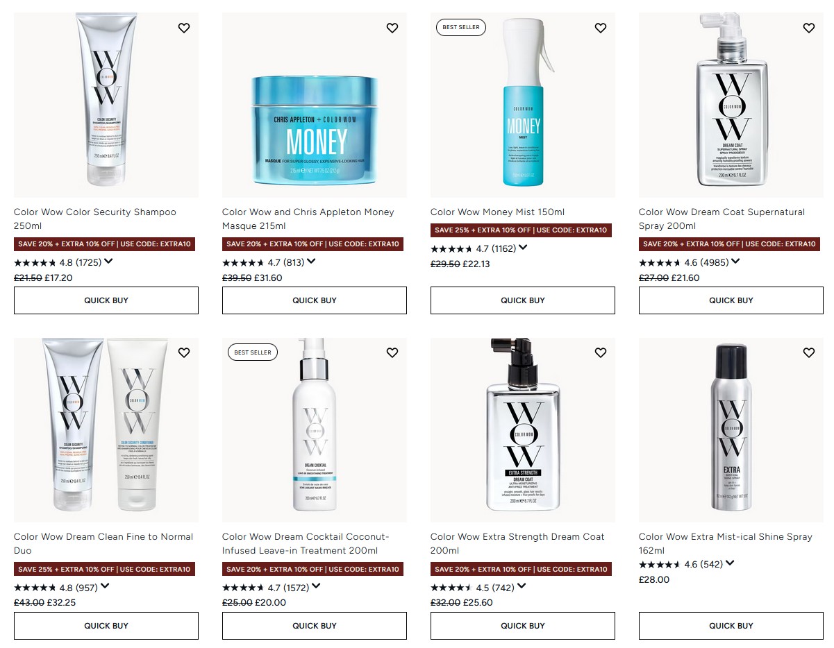 Up to 25% off Color Wow at Lookfantastic Up to 25% off Color Wow at Lookfantastic