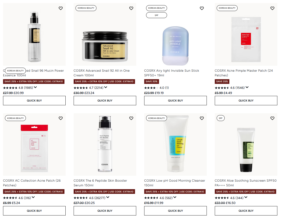 25% off COSRX at Lookfantastic 25% off COSRX at Lookfantastic