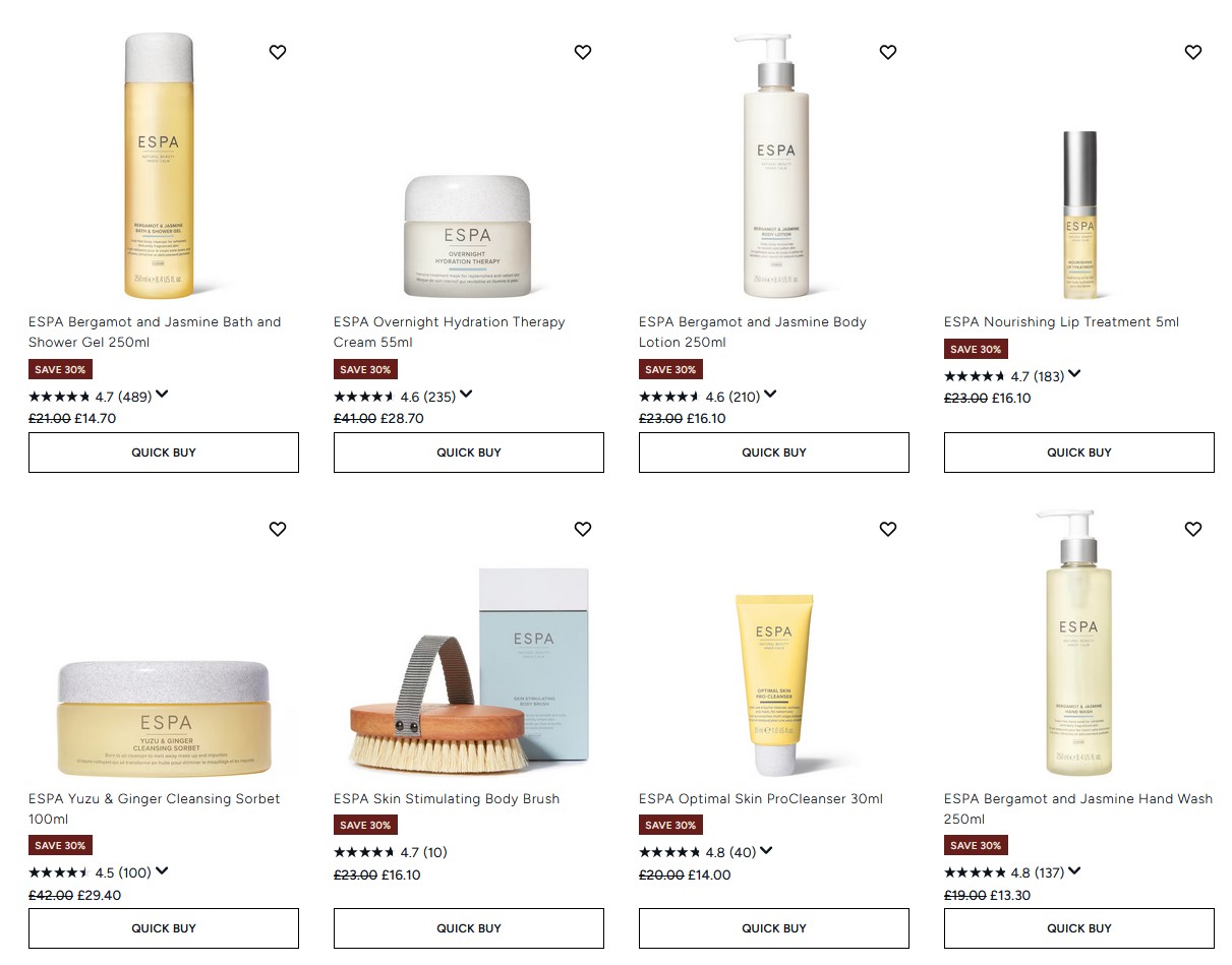 30% off ESPA at Lookfantastic 30% off ESPA at Lookfantastic