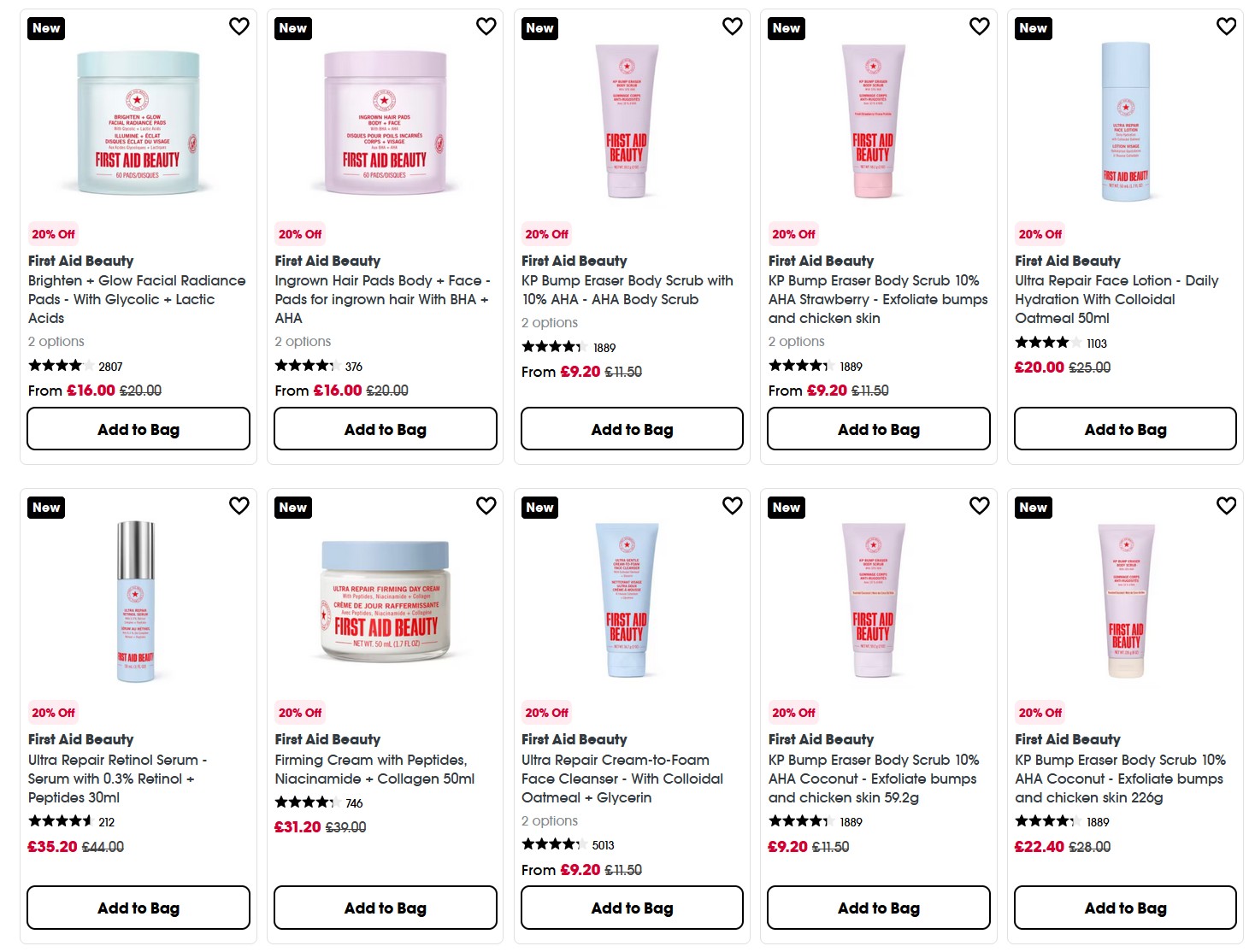 20% off First Aid Beauty at Sephora UK, now with revamped packaging 20% off First Aid Beauty at Sephora UK, now with revamped packaging