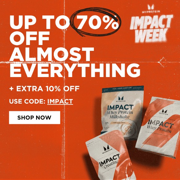 Up to 70% off sale at Myprotein Up to 70% off sale at Myprotein