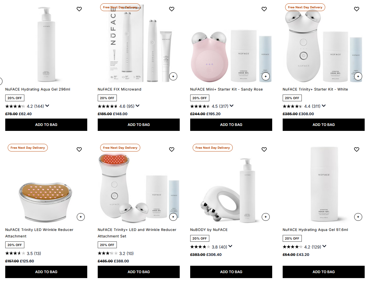 20% off NuFACE at Cult Beauty 20% off NuFACE at Cult Beauty
