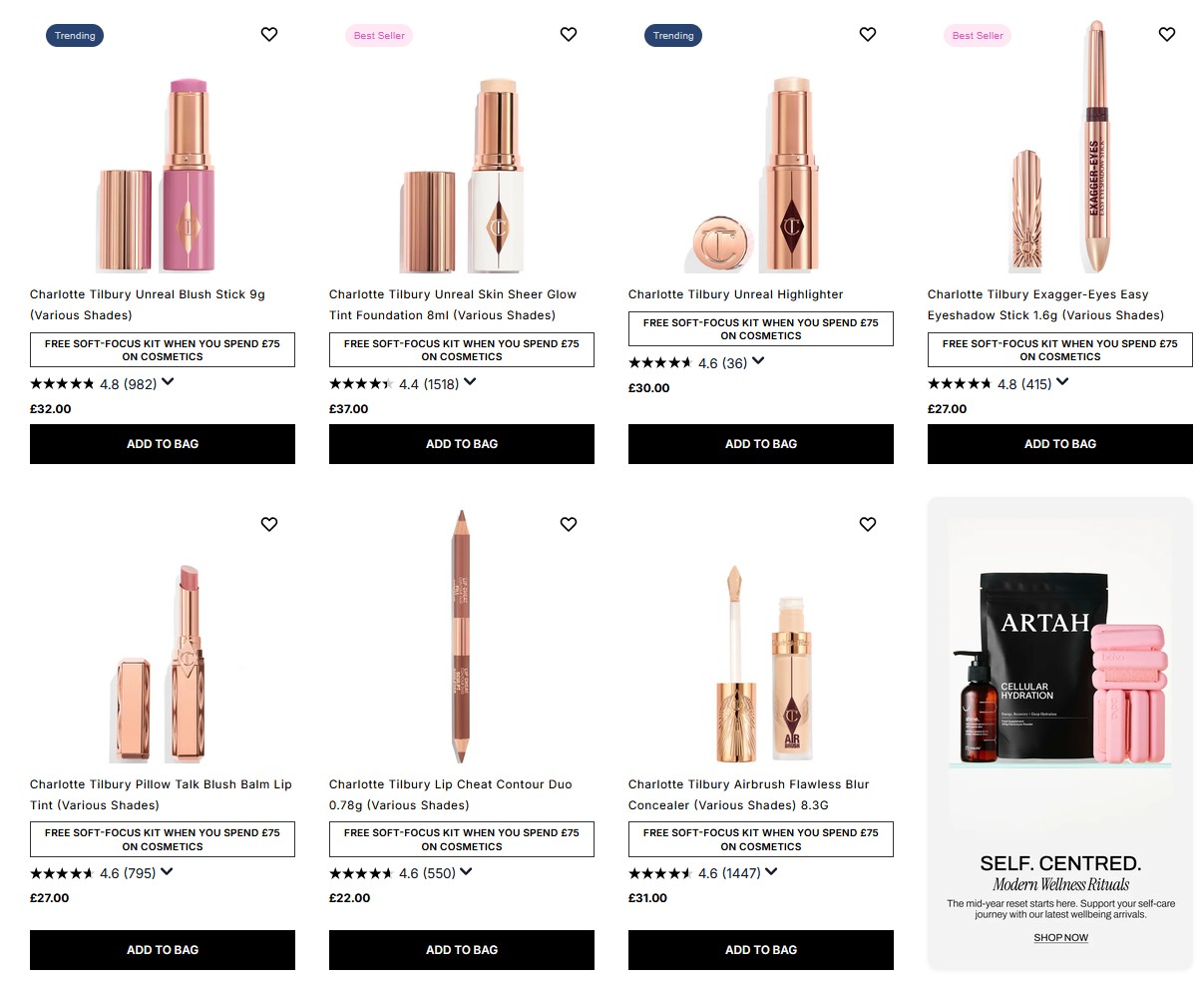 20% off Charlotte Tilbury at Cult Beauty 20% off Charlotte Tilbury at Cult Beauty