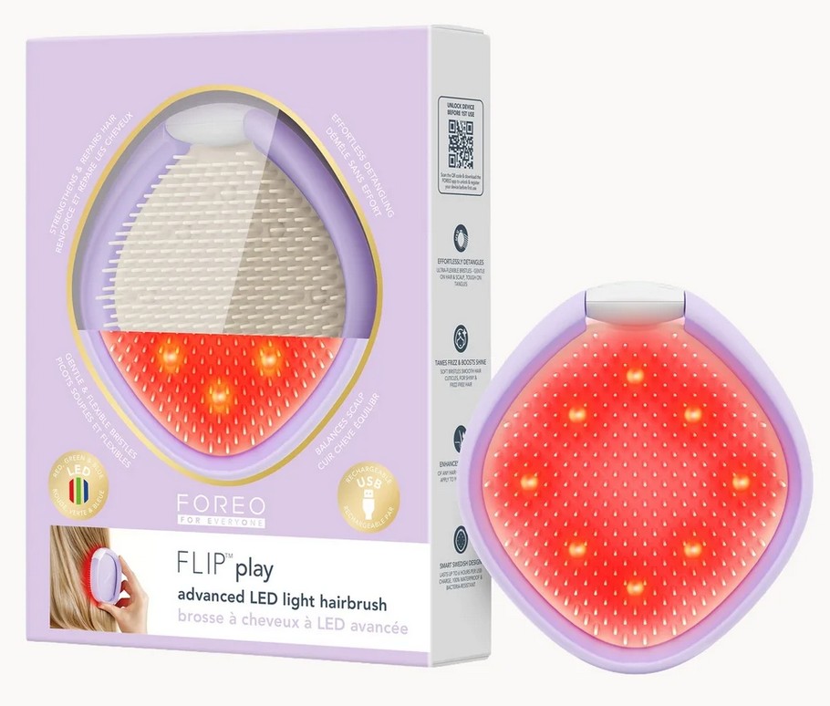 FOREO FLIP Play Advanced LED Light Hairbrush I Lilac You! FOREO FLIP Play Advanced LED Light Hairbrush I Lilac You!