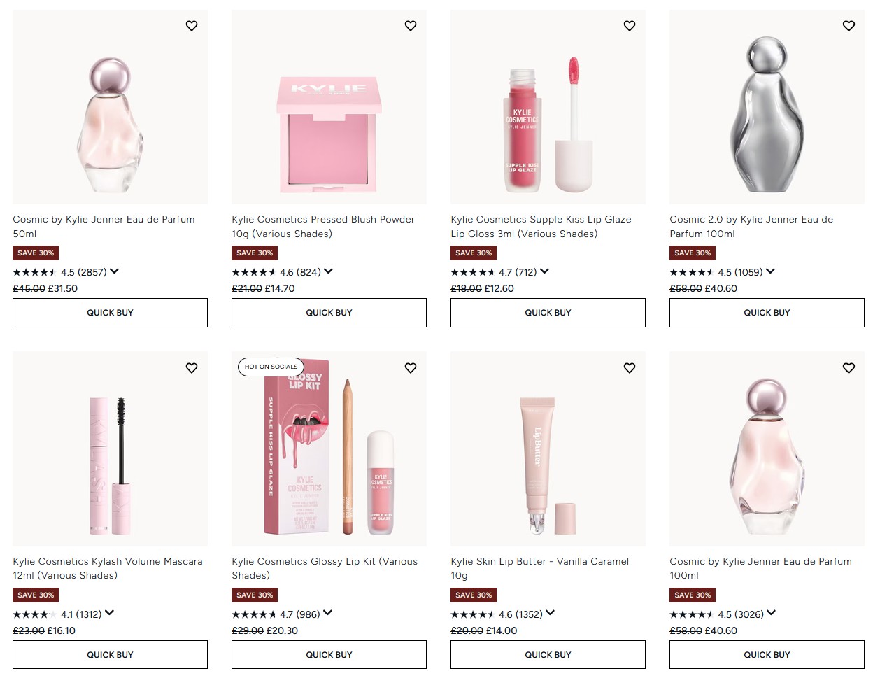 30% off Kylie Cosmetics at Lookfantastic 30% off Kylie Cosmetics at Lookfantastic