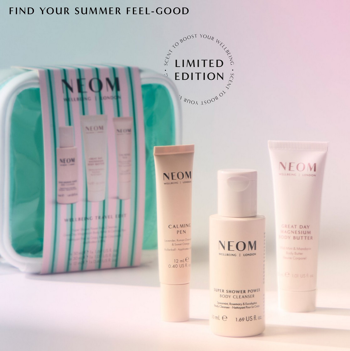 Neom Wellbeing Travel Edit at Space NK Neom Wellbeing Travel Edit at Space NK