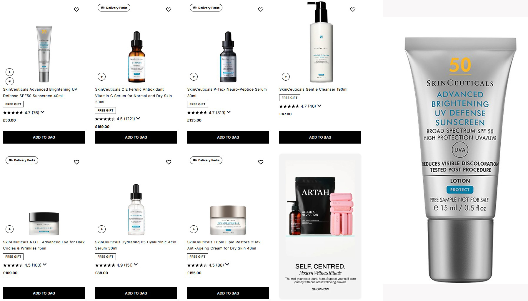 15% off SkinCeuticals at Cult Beauty 15% off SkinCeuticals at Cult Beauty