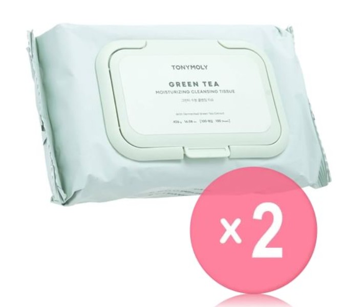 TONYMOLY Green Tea Moisturizing Cleansing Tissue 2pcs Bundle Set TONYMOLY Green Tea Moisturizing Cleansing Tissue 2pcs Bundle Set