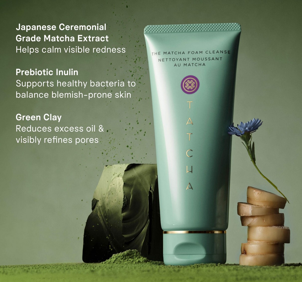 Tatcha The Matcha Foam Pore-Refining & Oil-Balancing Prebiotic Gel Cleanser Tatcha The Matcha Foam Pore-Refining & Oil-Balancing Prebiotic Gel Cleanser