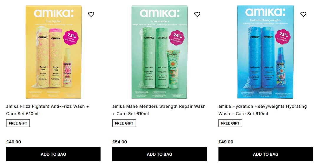 Amika Wash + Care Sets at Cult Beauty Amika Wash + Care Sets at Cult Beauty