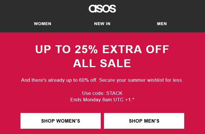 Extra 25% off Sale at ASOS Extra 25% off Sale at ASOS