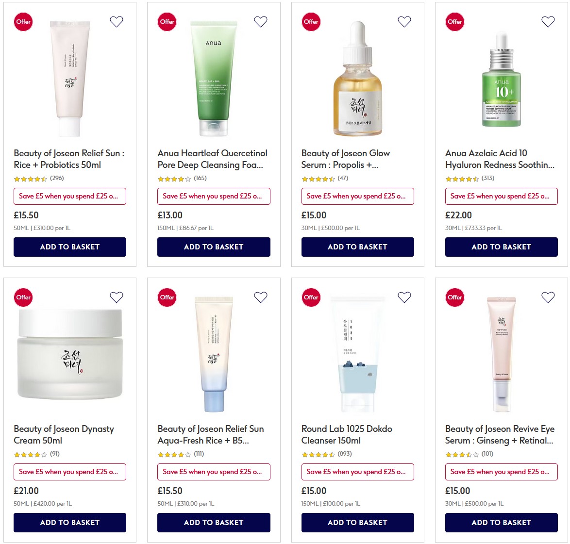 Save £5 when you spend £25 on selected Korean skincare, haircare and fragrance Save £5 when you spend £25 on selected Korean skincare, haircare and fragrance
