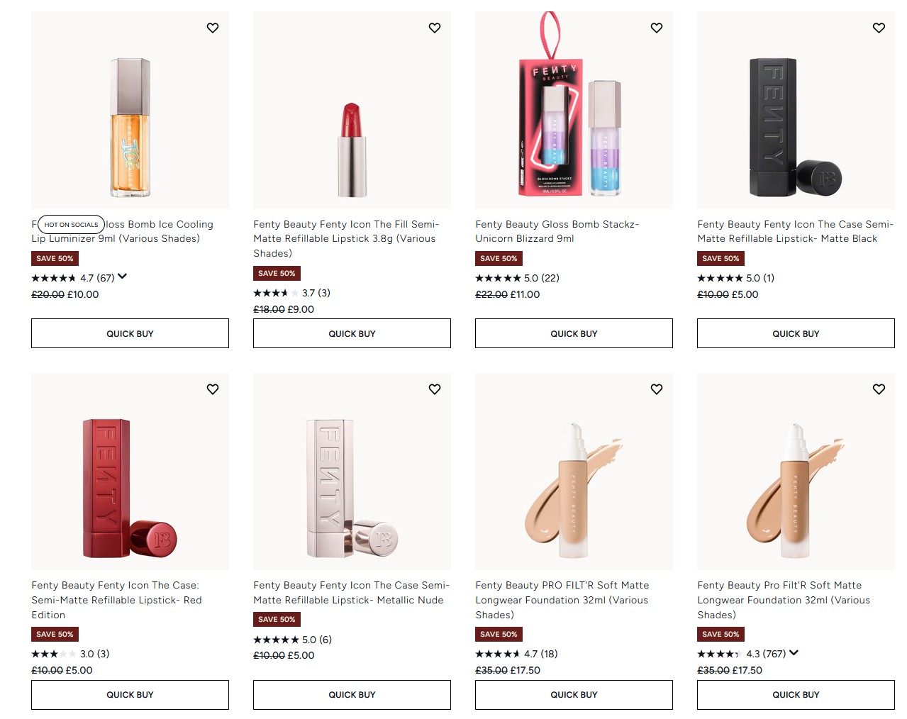 50% off selected Fenty Beauty at Lookfantastic 50% off selected Fenty Beauty at Lookfantastic