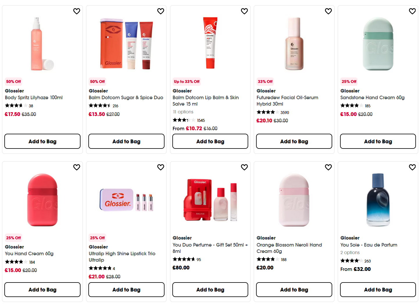 Up to 50% off Glossier at Sephora UK Up to 50% off Glossier at Sephora UK