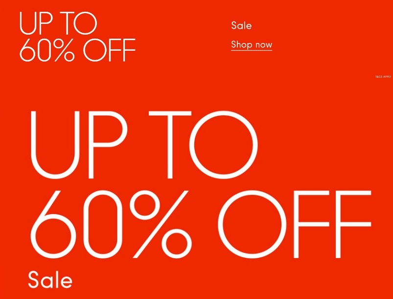 Up to 60% off Sale at Harvey Nichols Up to 60% off Sale at Harvey Nichols