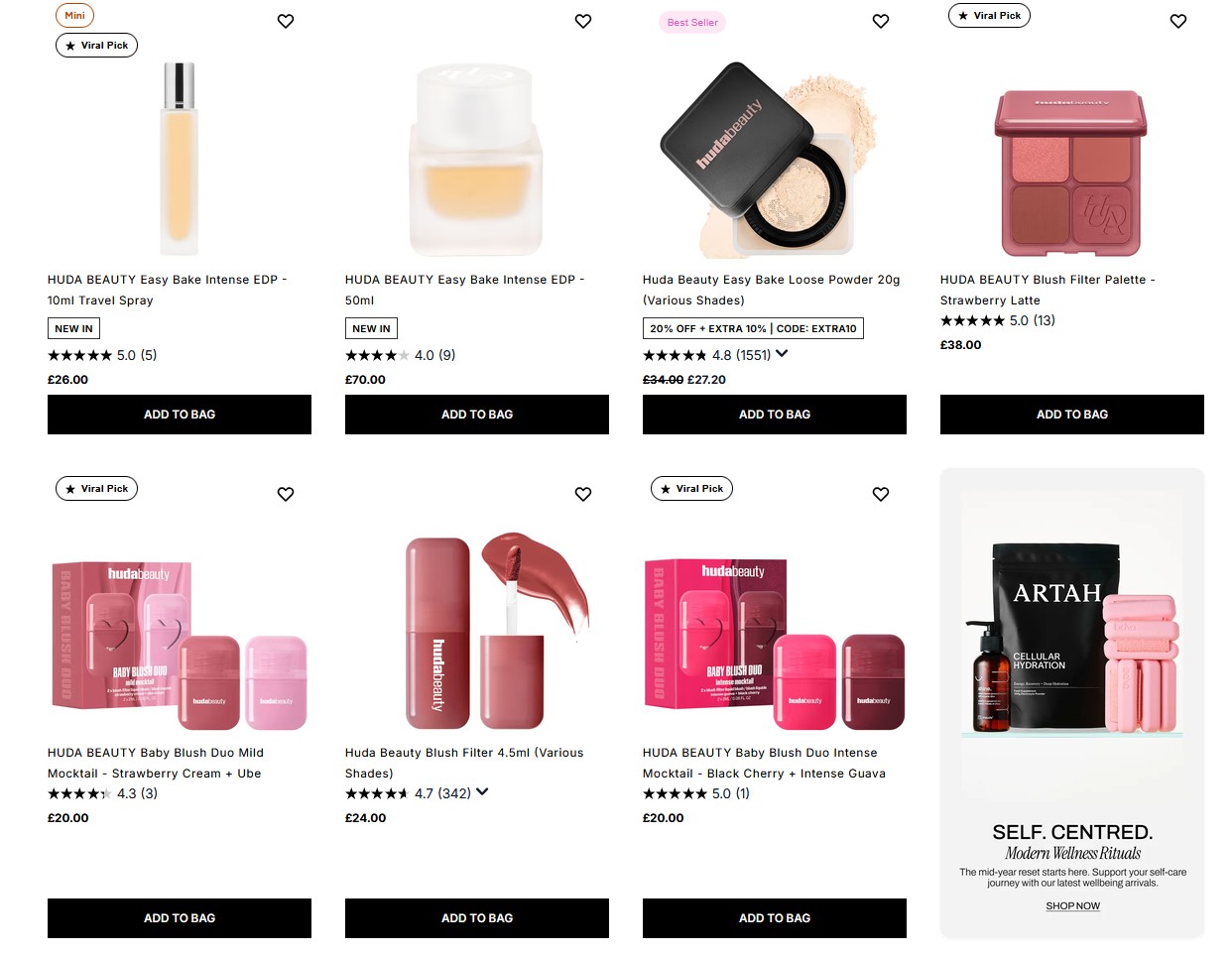 20% off Huda Beauty at Cult Beauty 20% off Huda Beauty at Cult Beauty