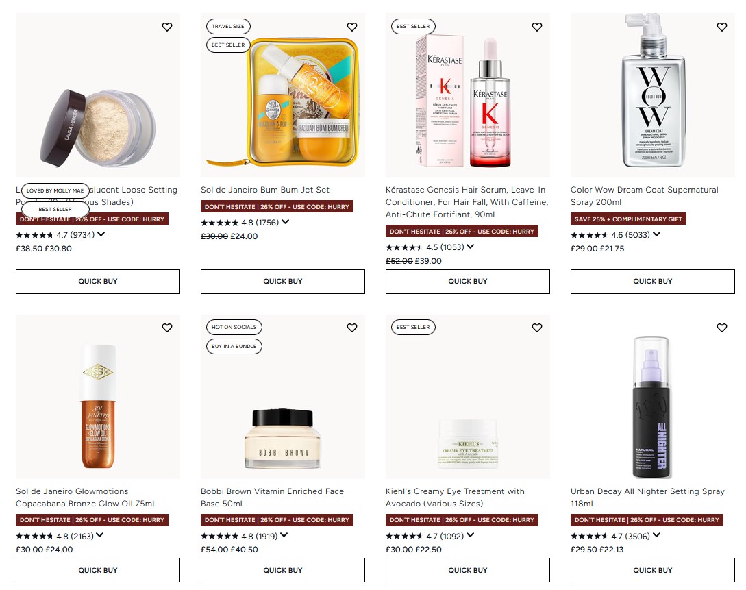 26% off selected & declining at Lookfantastic 26% off selected & declining at Lookfantastic