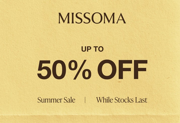 Up to 50% off Summer Sale at Missoma Up to 50% off Summer Sale at Missoma