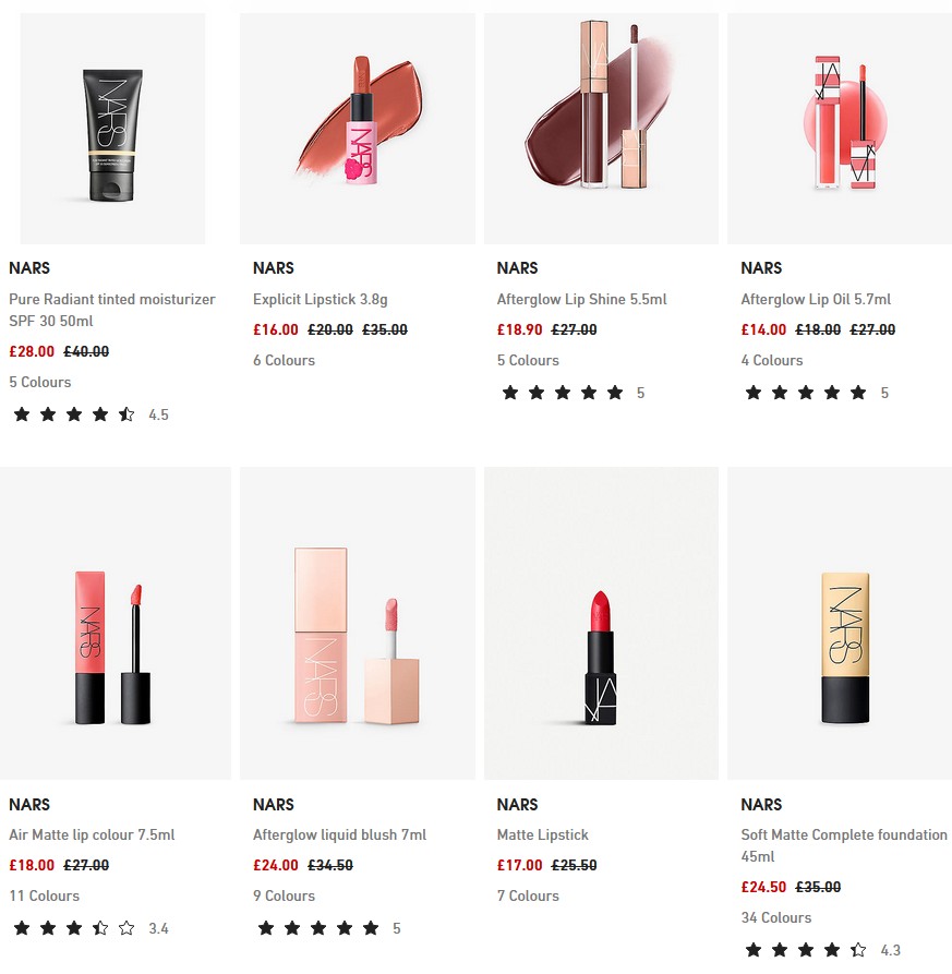 Up to 50% off NARS at Selfridges Up to 50% off NARS at Selfridges