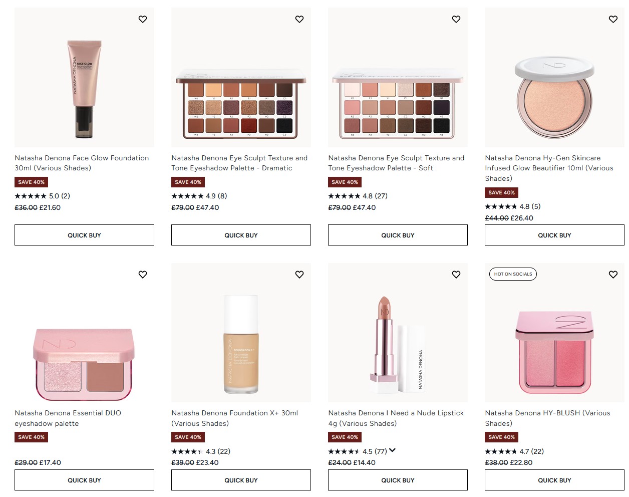 40% off selected Natasha Denona at Lookfantastic 40% off selected Natasha Denona at Lookfantastic
