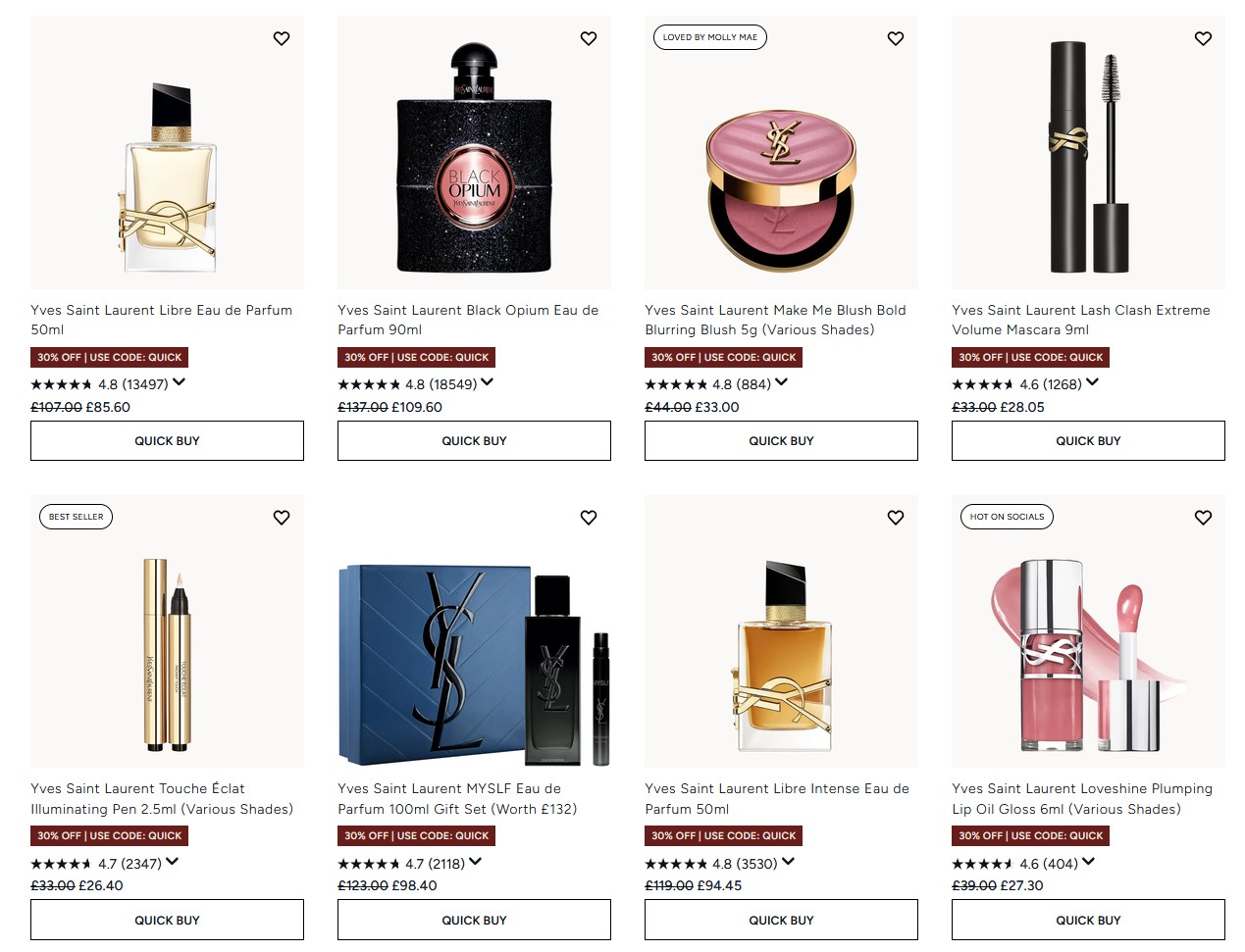 30% off YSL at Lookfantastic 30% off YSL at Lookfantastic