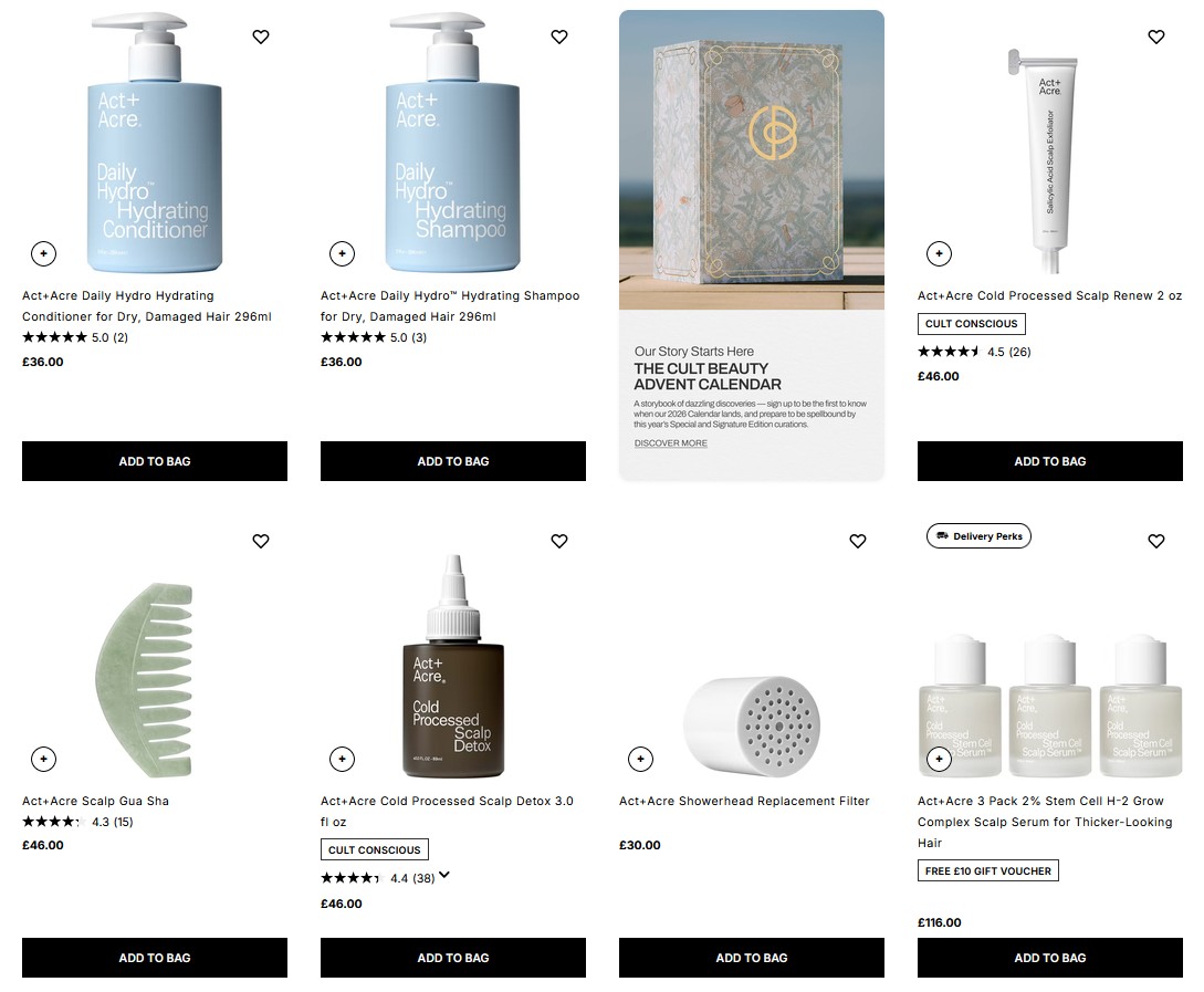 20% off Act+Acre at Cult Beauty 20% off Act+Acre at Cult Beauty