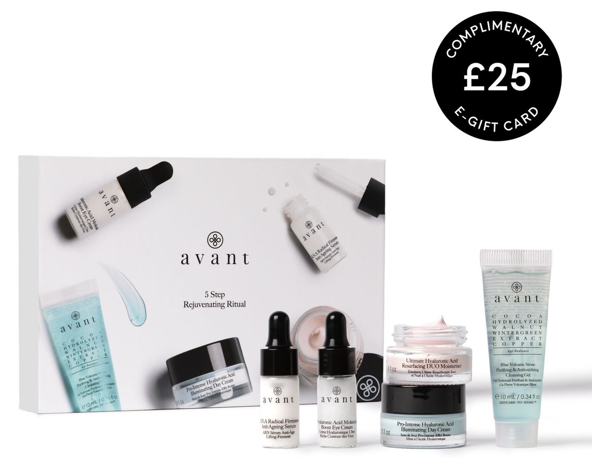 Avant Skincare 5-Step Rejuvenating Ritual & £25 Digital Gift Card Avant Skincare 5-Step Rejuvenating Ritual & £25 Digital Gift Card