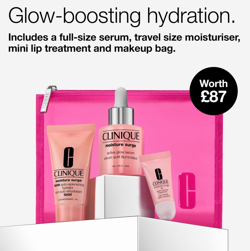 Clinique Moisture Surge Glow Serum Skincare Gift Set Clinique Moisture Surge Glow Serum Skincare Gift Set