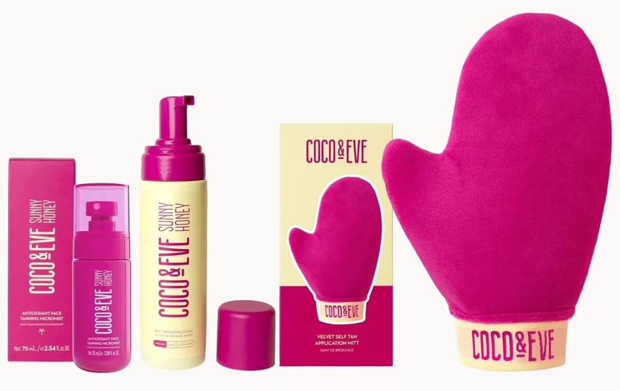 Coco & Eve Bali Bronzing Foam, Antioxidant Face Tanning Micromist & Tan Mitt Coco & Eve Bali Bronzing Foam, Antioxidant Face Tanning Micromist & Tan Mitt
