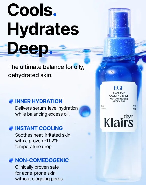 Dear, Klairs Blue EGF Calming Mist Dear, Klairs Blue EGF Calming Mist