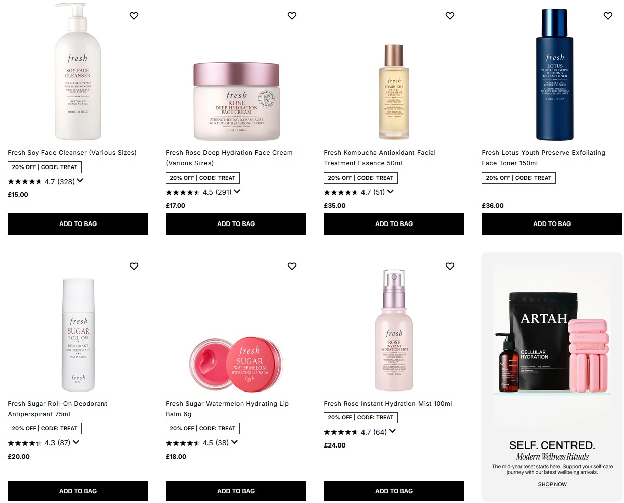 20% off Fresh at Cult Beauty with code BDCB 20% off Fresh at Cult Beauty with code BDCB