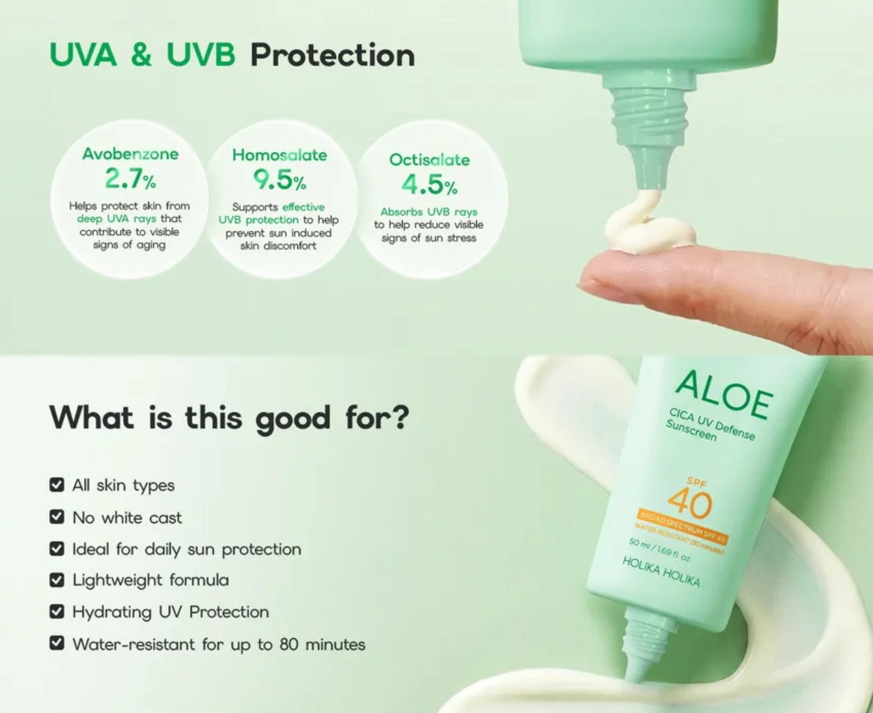 HOLIKA HOLIKA Aloe Cica UV Defense Sunscreen HOLIKA HOLIKA Aloe Cica UV Defense Sunscreen