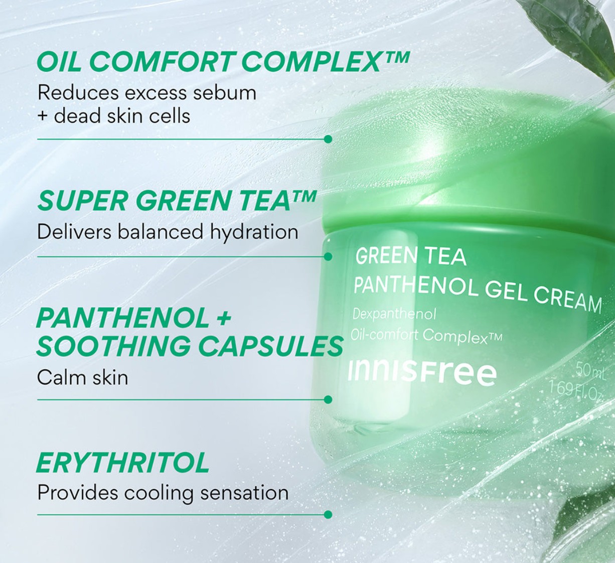 Innisfree Green Tea Panthenol Gel Cream Innisfree Green Tea Panthenol Gel Cream