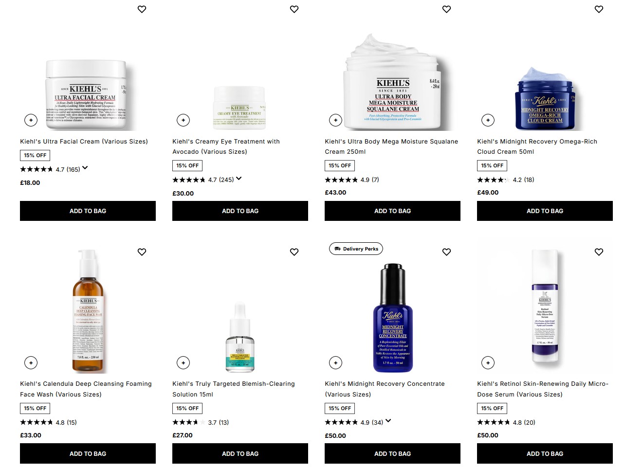 20% off Kiehl's at Cult Beauty 20% off Kiehl's at Cult Beauty