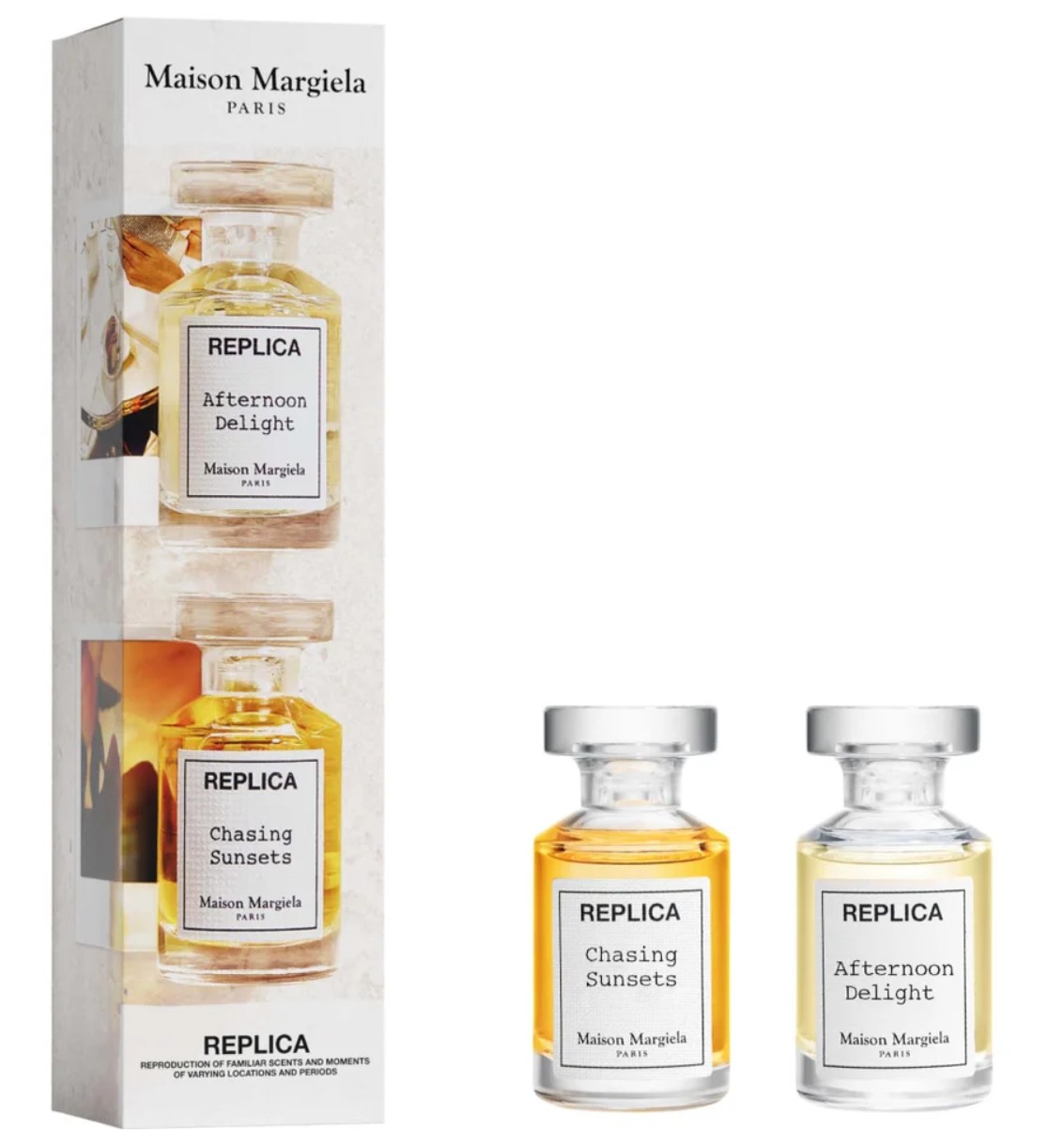 Maison Margiela Replica Chasing Sunsets & Afternoon Delight Discovery Set at Cult Beauty Maison Margiela Replica Chasing Sunsets & Afternoon Delight Discovery Set at Cult Beauty