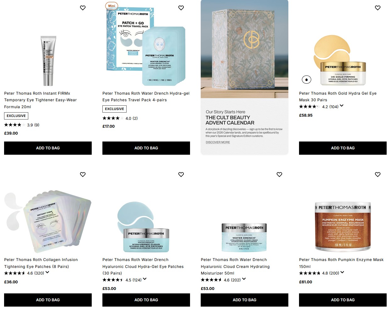 20% off Peter Thomas Roth at Cult Beauty