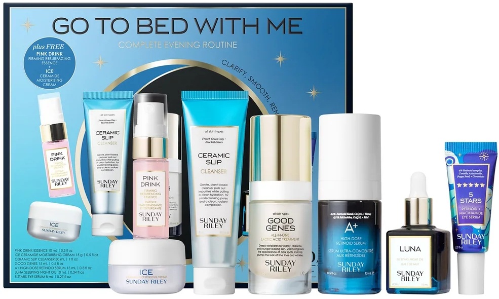 Sunday Riley Go To Bed With Me Complete Evening Routine Kit Sunday Riley Go To Bed With Me Complete Evening Routine Kit