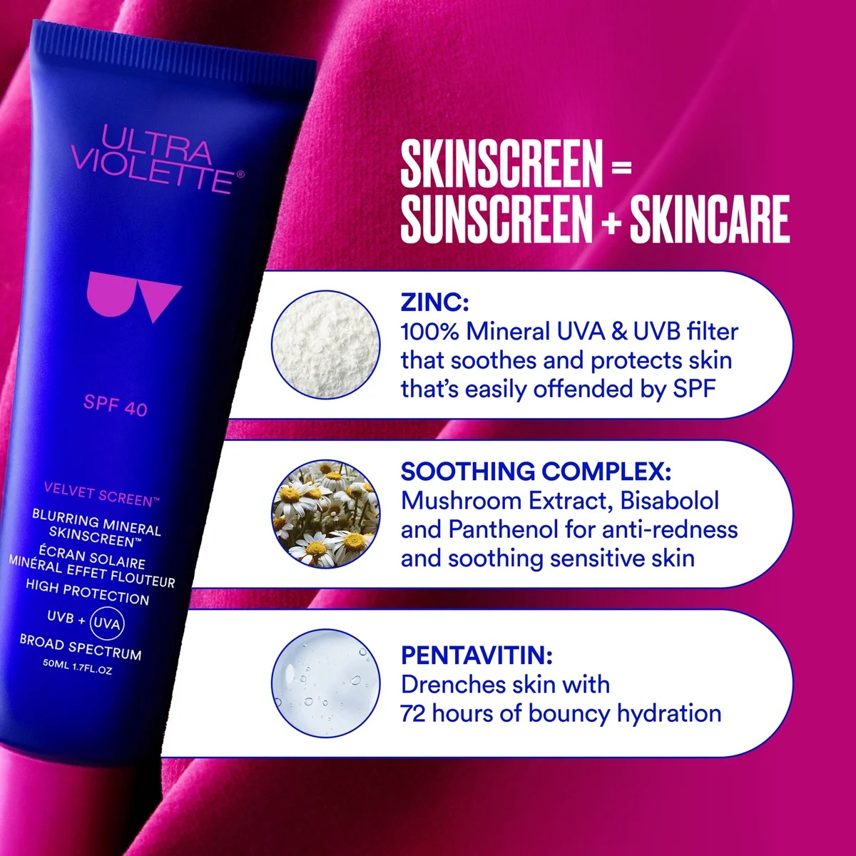 Ultra Violette Velvet Screen SPF 40 Blurring Mineral SKINSCREEN™ Ultra Violette Velvet Screen SPF 40 Blurring Mineral SKINSCREEN™