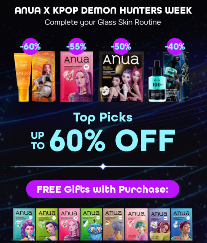 Anua x KPop Demon Hunters Collection Anua x KPop Demon Hunters Collection