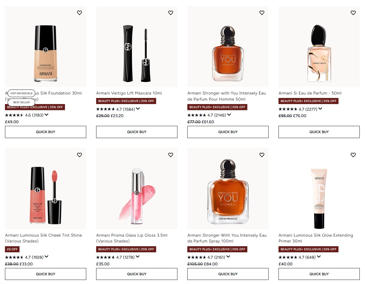 25% off Armani at Lookfantastic 25% off Armani at Lookfantastic