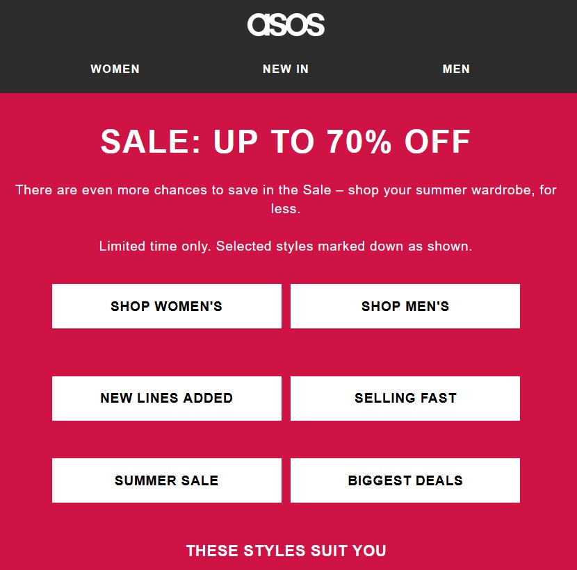 Up to 70% off sale at ASOS Up to 70% off sale at ASOS