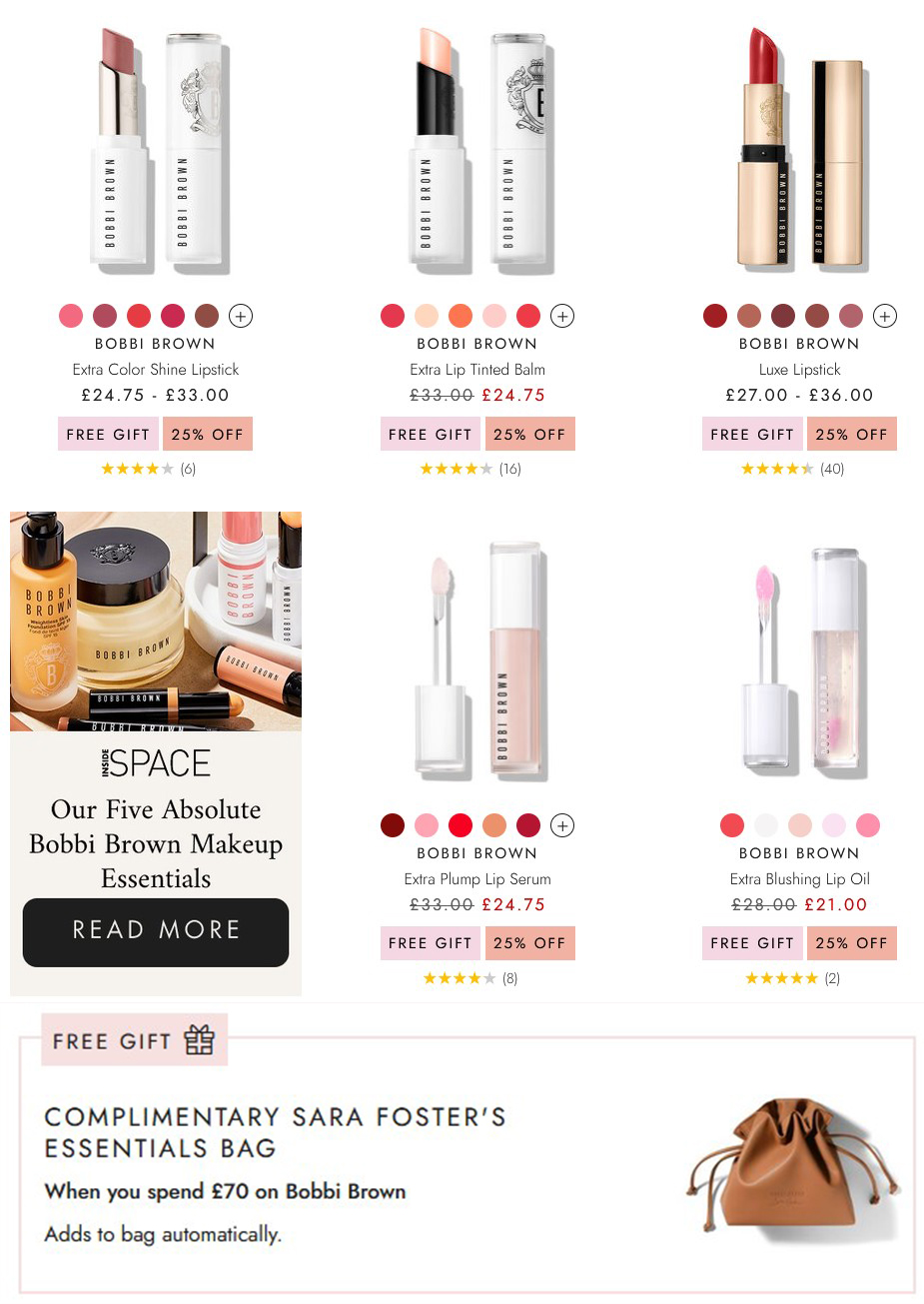 25% off selected Bobbi Brown lip products at Space NK 25% off selected Bobbi Brown lip products at Space NK