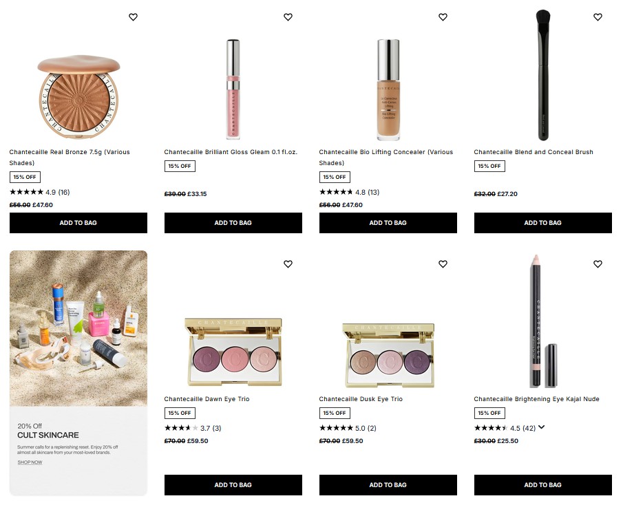 15% off Chantecaille at Cult Beauty 15% off Chantecaille at Cult Beauty