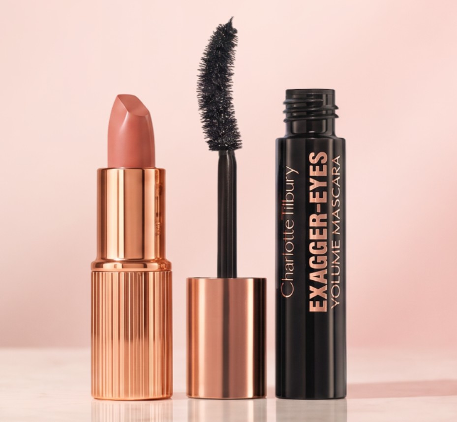 Free Pillow Talk Matte Revolution lipstick (1.1g) and mini Exagger-Eyes Volume Mascara (2ml) when you spend £80/€110/$110 at Charlotte Tilbury Free Pillow Talk Matte Revolution lipstick (1.1g) and mini Exagger-Eyes Volume Mascara (2ml) when you spend £80/€110/$110 at Charlotte Tilbury