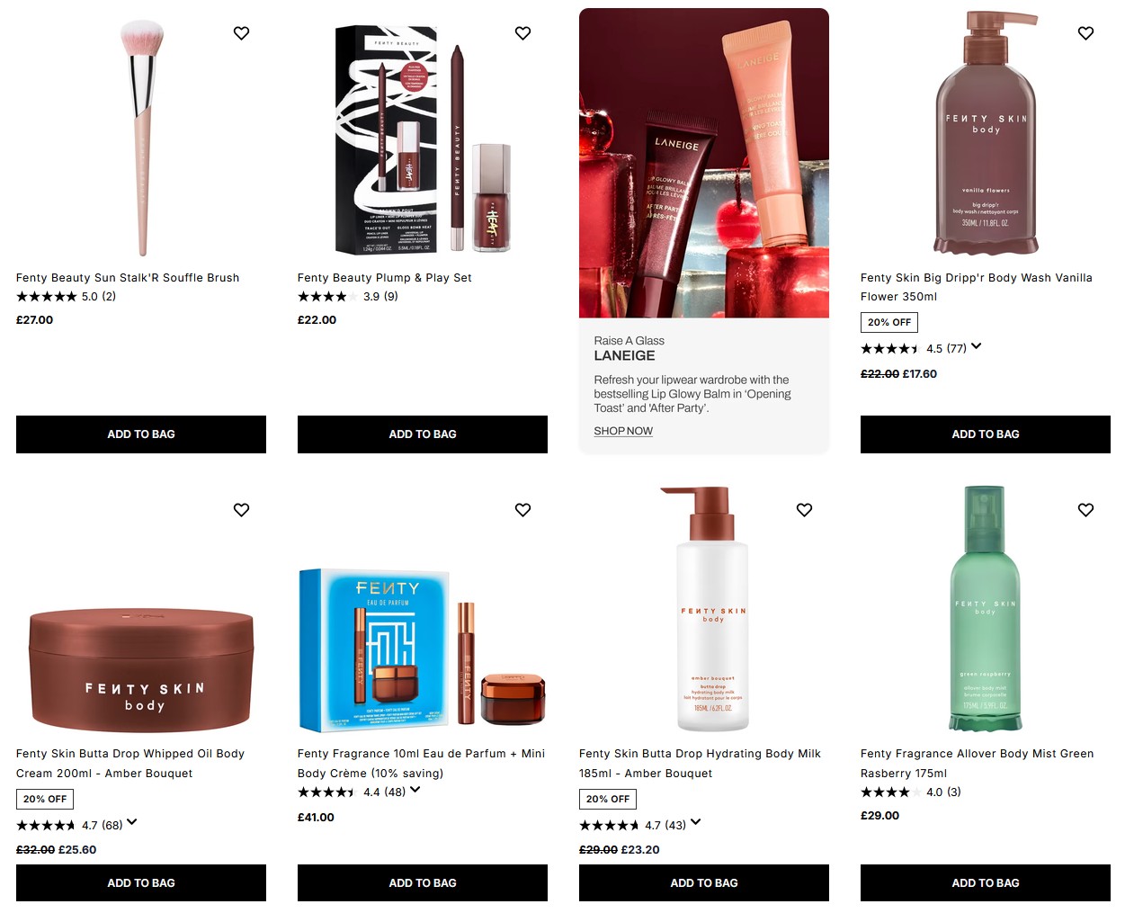 20% off Fenty Beauty at Cult Beauty 20% off Fenty Beauty at Cult Beauty