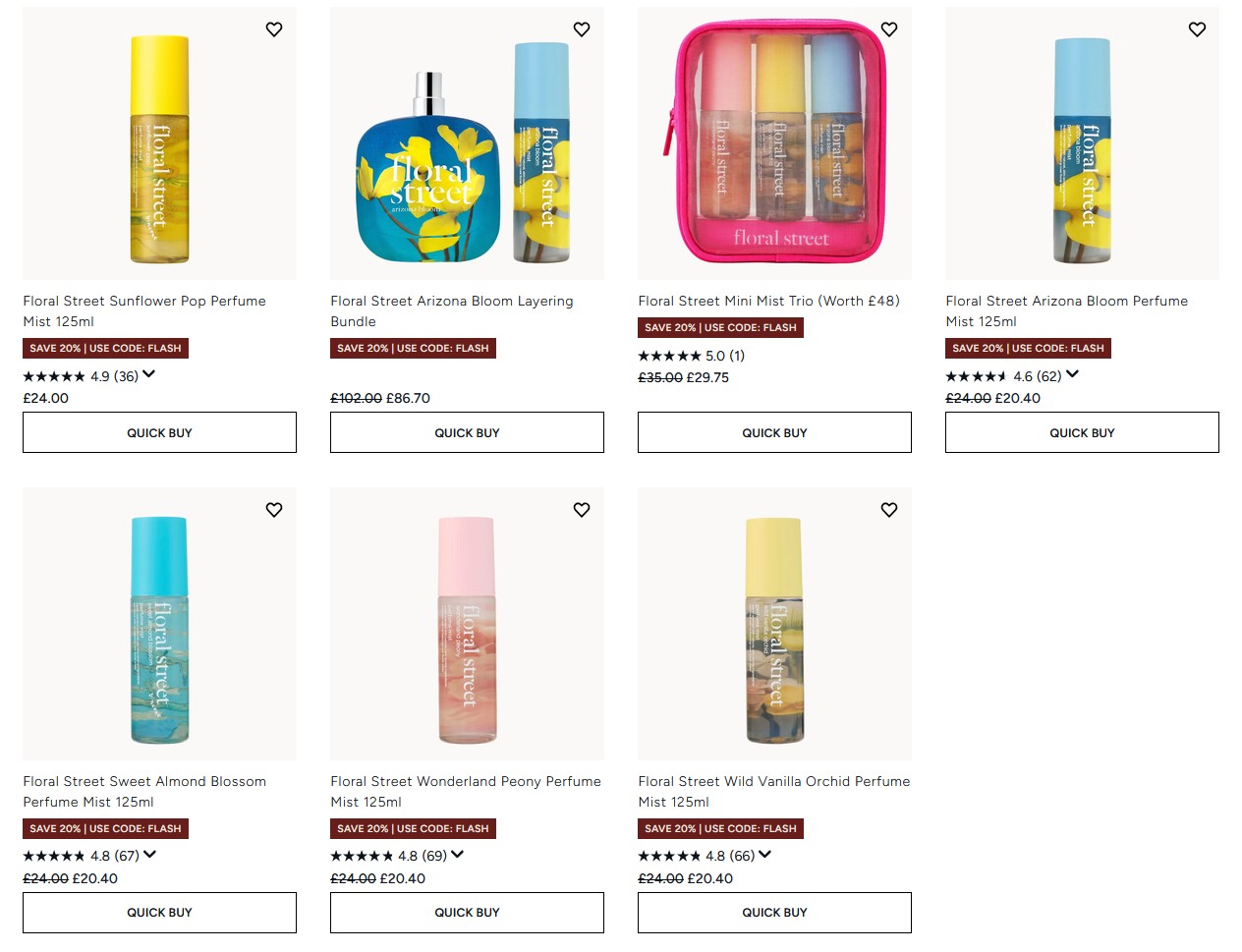 21% off Floral Street Perfume Mists at Lookfantastic 21% off Floral Street Perfume Mists at Lookfantastic