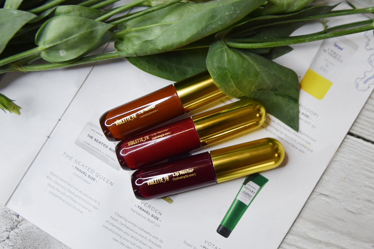 VIOLETTE_FR Lip Nectar in Bêtise, Rose de Moab, and Amarante Noire VIOLETTE_FR Lip Nectar in Bêtise, Rose de Moab, and Amarante Noire